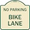 Signmission No Parking Bike Lane Heavy-Gauge Aluminum Architectural Sign, 18" x 18", TG-1818-23629 A-DES-TG-1818-23629 - alternate 1